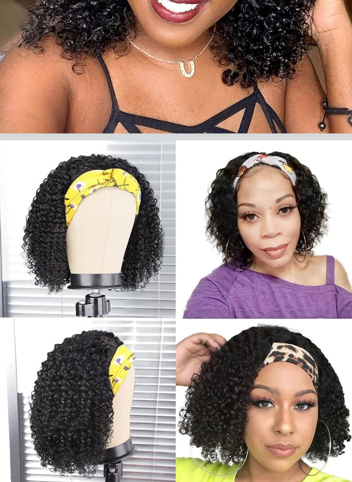 JC Bob Headband Wig