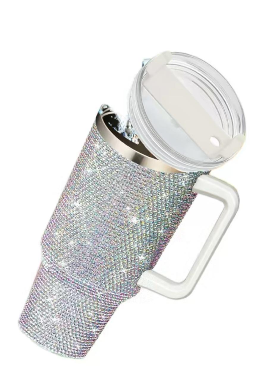 Bling Out Tumbling Cup - Sparkly Design with Straw - Product Overview Only
